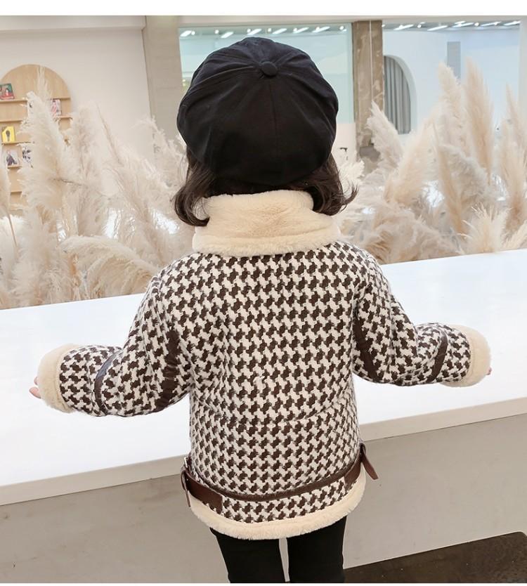 Baby girl winter fur lining warm designer inspired jacket coat