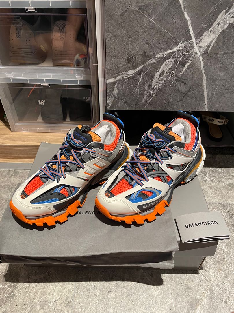 Balenciaga track orange best sale blue