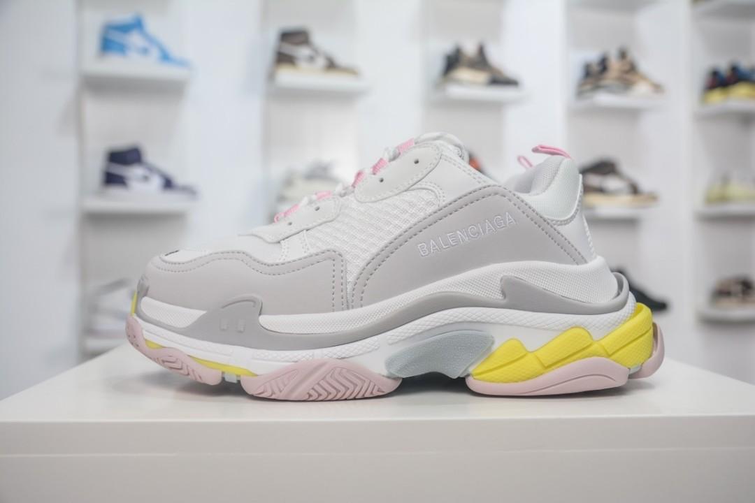 Balenciaga Wmns Triple S Yellow Pink Blue 2020 524039 W2FW4 7541