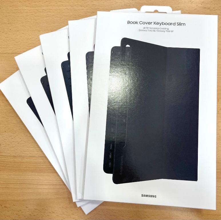 [BNIB] Samsung Galaxy Tab S8/S7 Book Cover Keyboard Slim, Mobile Phones
