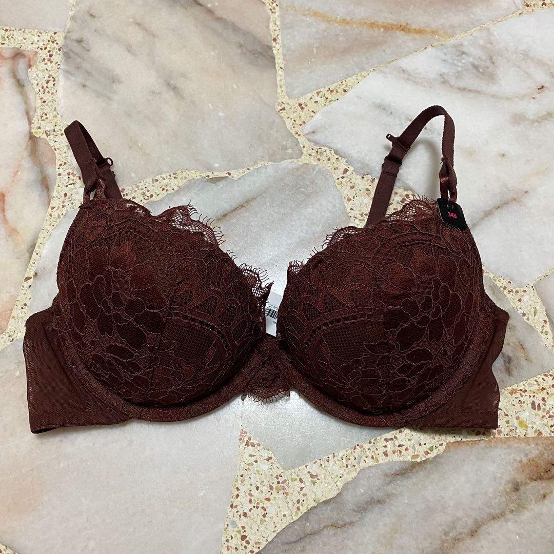 BNWT B75 34B Brown La Senza Bra, Women's Fashion, New