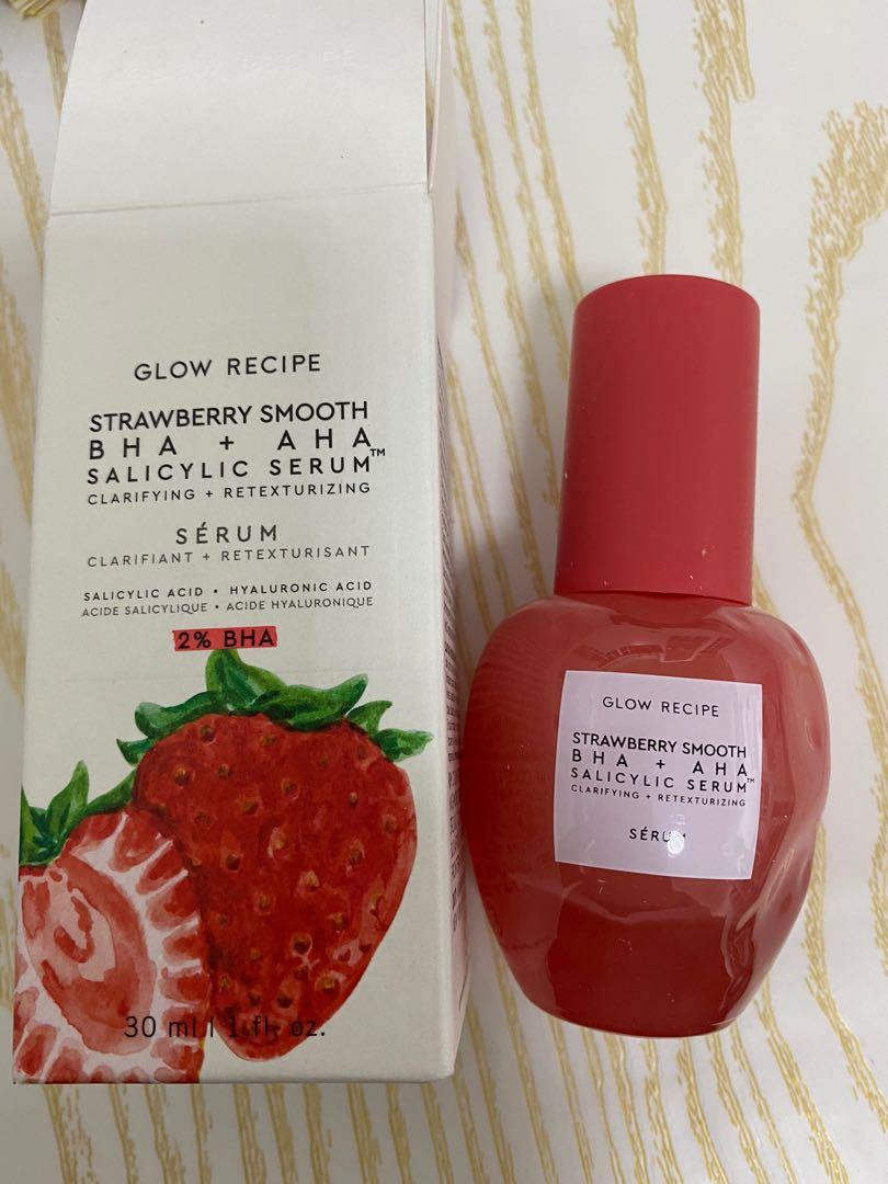 Brand New In Box Glow Recipe | Strawberry Smooth BHA + AHA Salicylic ...