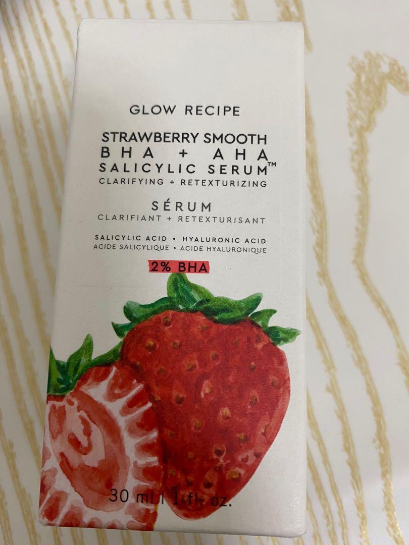 Brand New In Box Glow Recipe | Strawberry Smooth BHA + AHA Salicylic ...