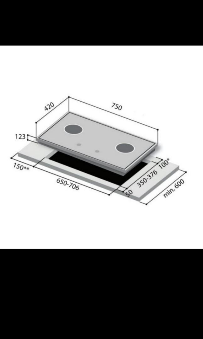 Brand New Rinnai 3 burner hob & hood, TV & Home Appliances, Kitchen