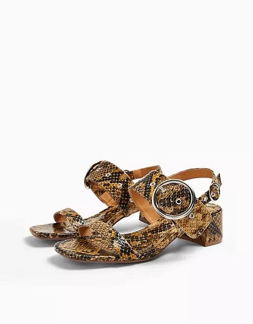 Topshop snake hot sale print sandals
