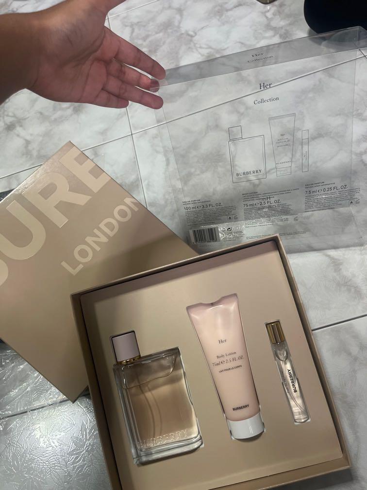 Burberry Her 3 Pcs Gift Set, Beauty & Personal Care, Fragrance & Deodorants  on Carousell