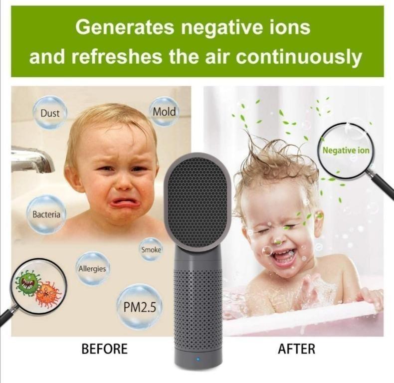 C4076 QUEENTY Portable Air Purifier for Home with True HEPA