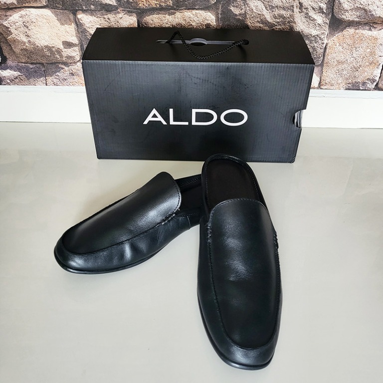 CHEAP LIKE NEW WITH BOX ALDO ALAN MEN S BACKLESS SLIP ON LEATHER