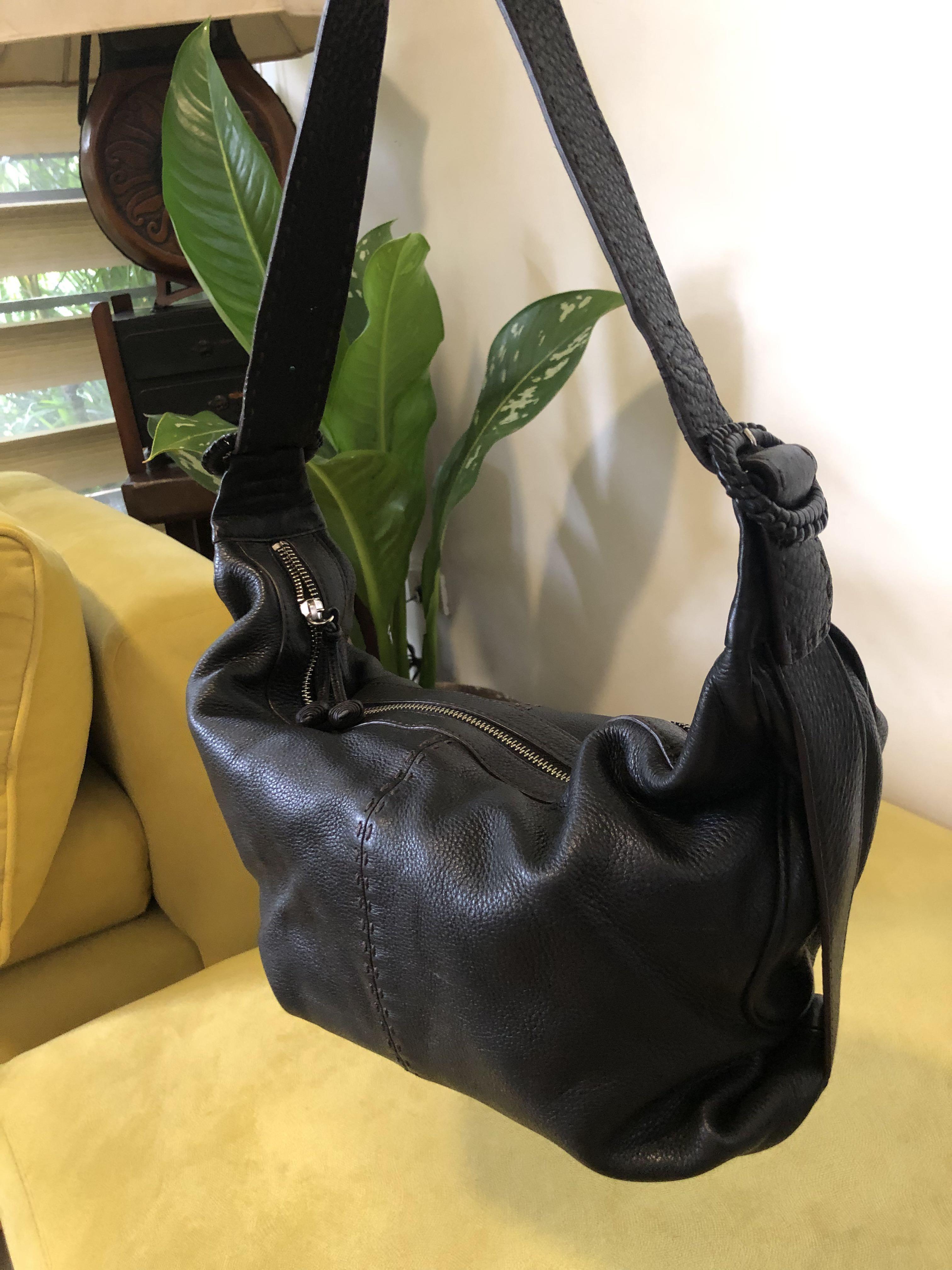Cole Haan Leather Hobo Bag in black