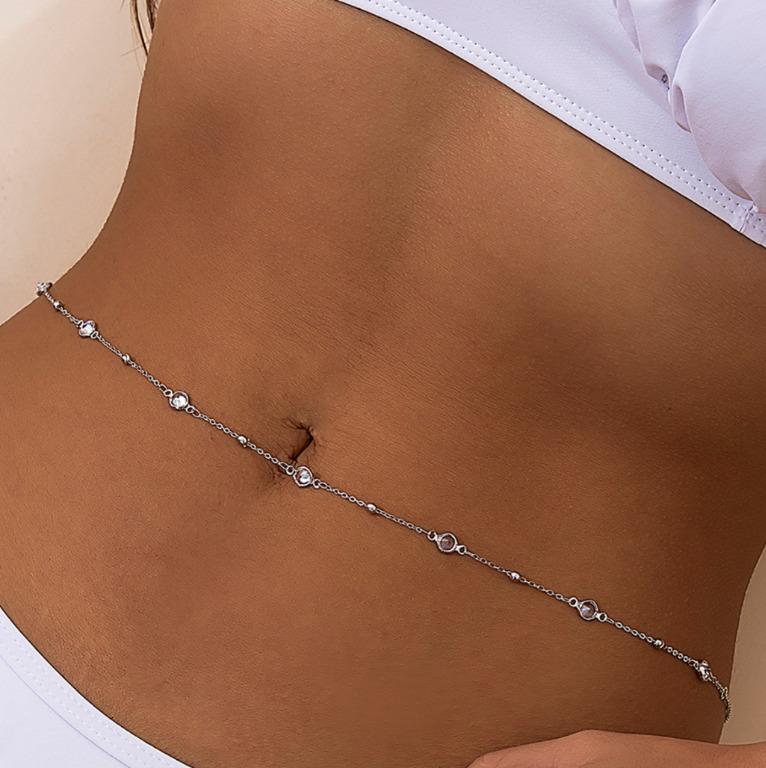 Crystal and Metal Copper Bead Waist Chain Crystal Belly Chain, Women's  Fashion, Jewelry & Organisers, Body Jewelry on Carousell