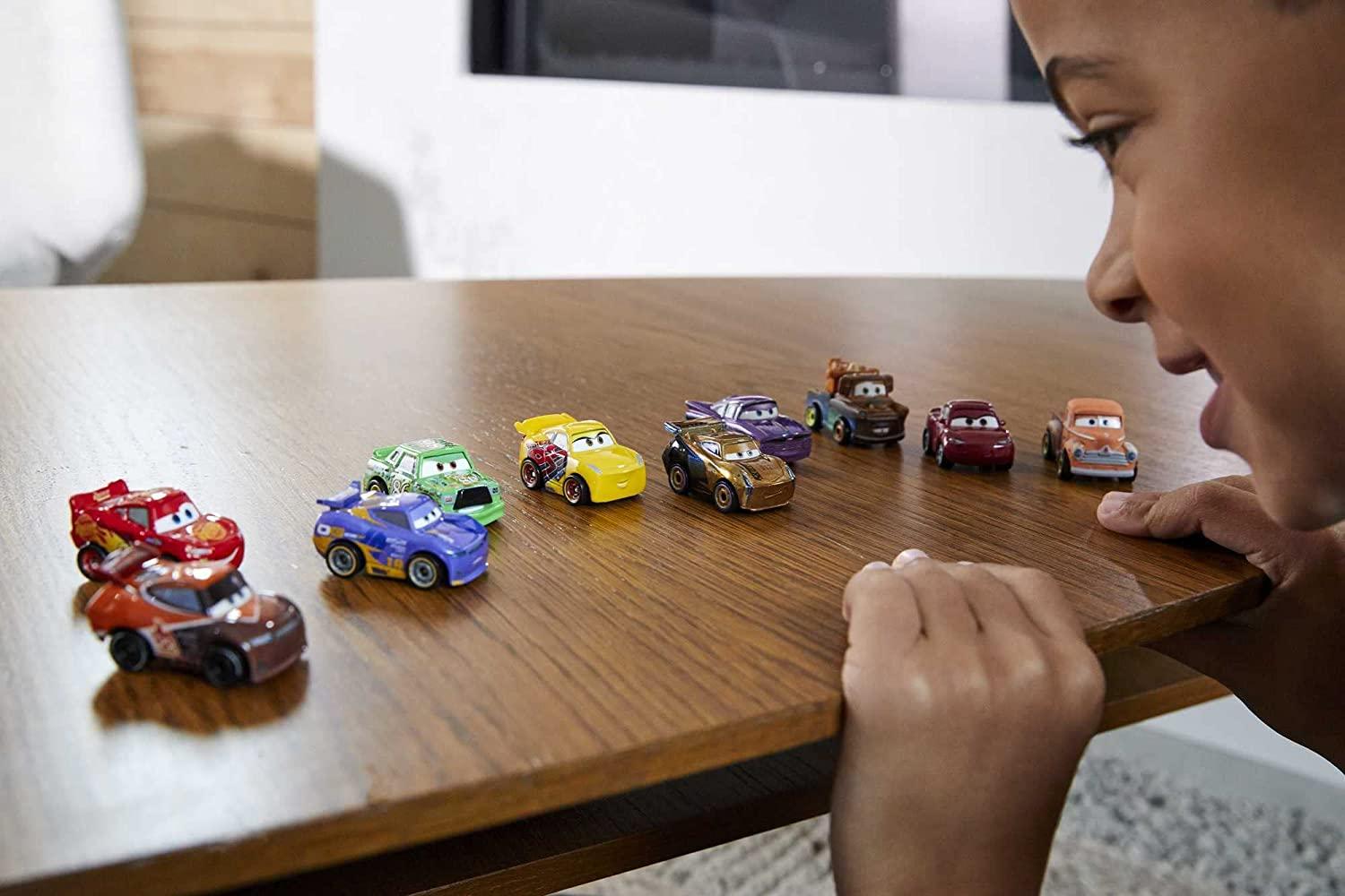 Disney Cars Toys GKG23 Cars Mini Racers Derby Racers Series 10 Pack Small metal movie vehicles for competition and story play wide character variety authentic details Hobbies Toys Toys Games on