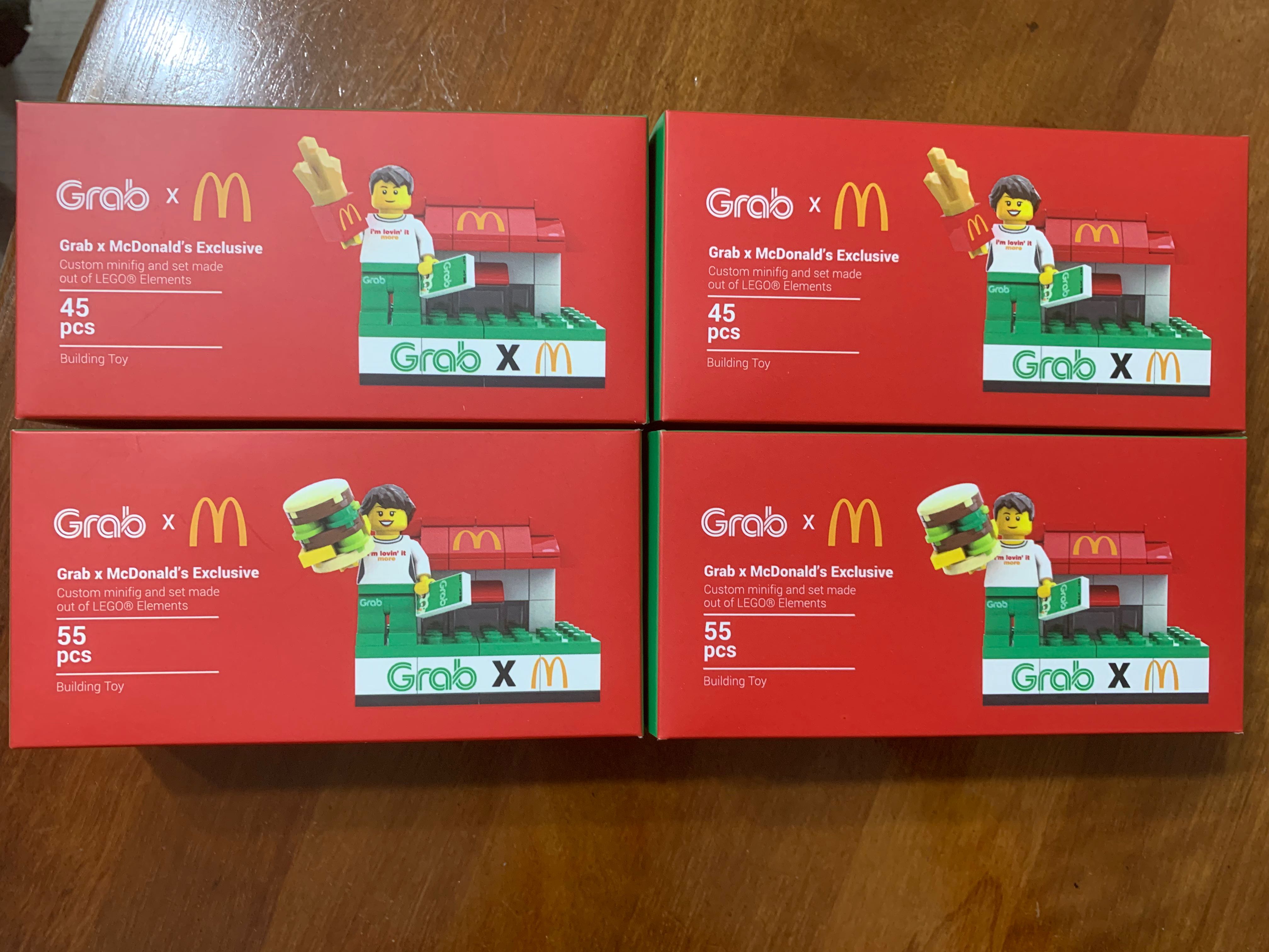 Grab x McDonald’s Minifig Set LIMITED EDITION, Hobbies & Toys, Toys
