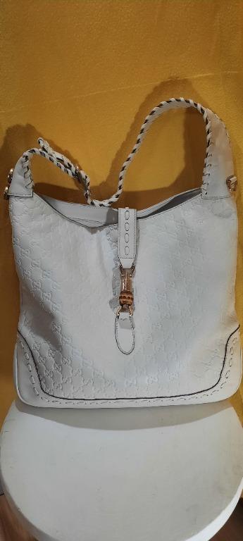 Gucci hobo bag (Category: Luxury Bags & Wallets) located in Quezon City. Submitted by emameiji (Listing ID 1168576818, Image 1). Description: Vintage Gucci hobo bag, all leather Large in size, can fit a laptop and more :) Bamboo lock, and unique design Collectors' item :).