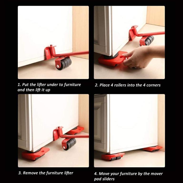 Heavy Duty Furniture Lifter Kit with 4 Sliders Furniture Mover Roller