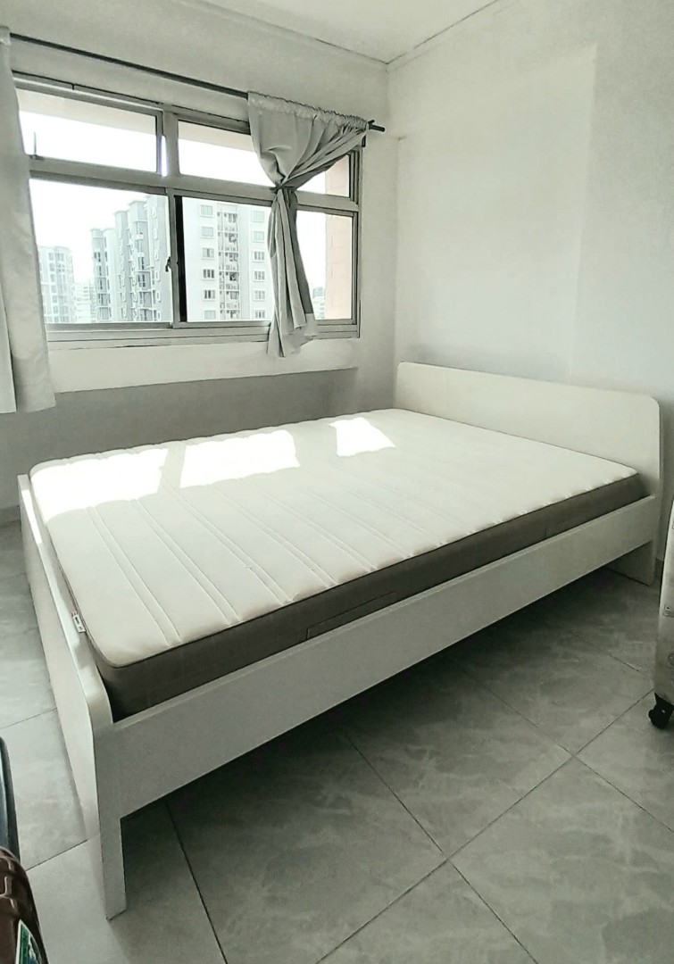 Ikea Bedframe and Mattress 150 X 200, Furniture & Home Living, Furniture, Bed Frames