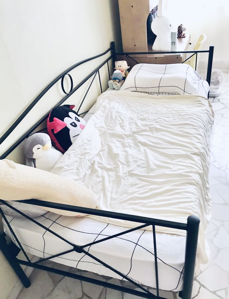 Ikea day bed metal frame, Furniture & Home Living, Furniture, Bed