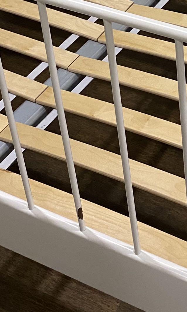 IKEA LEIRVIK queen size bed frame and slates, Furniture & Home Living