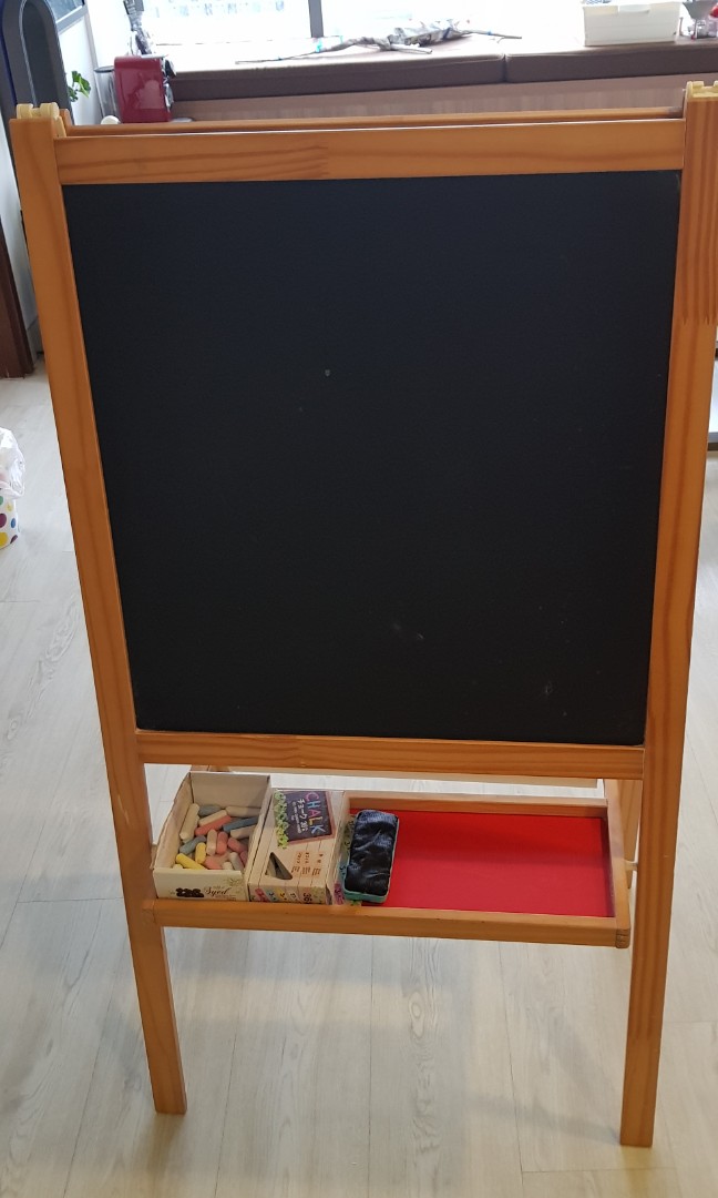 IKEA MALA easel with chalks and paper roll, Babies & Kids, Baby Nursery