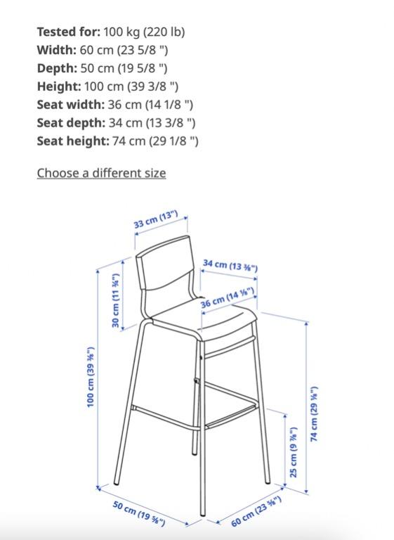 IKEA Stig Bar Stool, Furniture & Home Living, Furniture, Chairs on