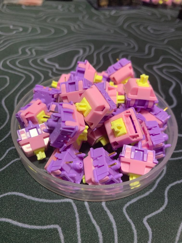 (Lubed + film) c3 banana splits Keyboard switches , Computers & Tech