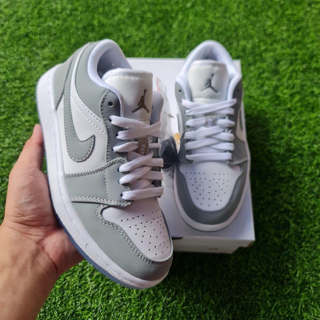 low top wolf grey jordan 1