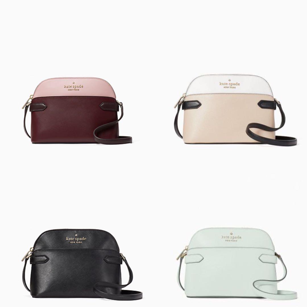Kate Spade Staci Dome Crossbody in Light Crepe, Luxury, Bags & Wallets on  Carousell