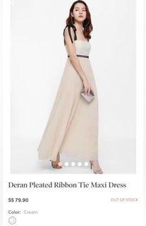 Love Bonito Deran Pleated Maxi Dress, XS size