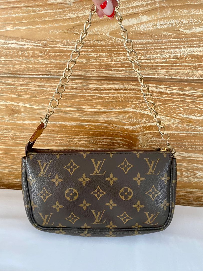 LV MOTARD POCHETTE MONOGRAM, Fesyen Wanita, Tas & Dompet di Carousell