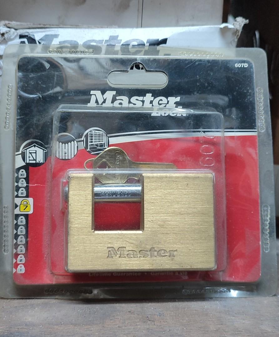 Rectangular Master Lock Master Lock Rectangular Body Brass Padlock 607-D, Furniture & Home ...