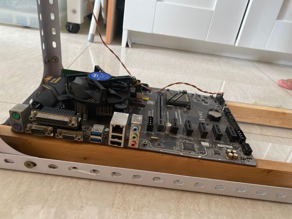 Mining rig frame motherboard cpu ram, Computers & Tech, Parts ...
