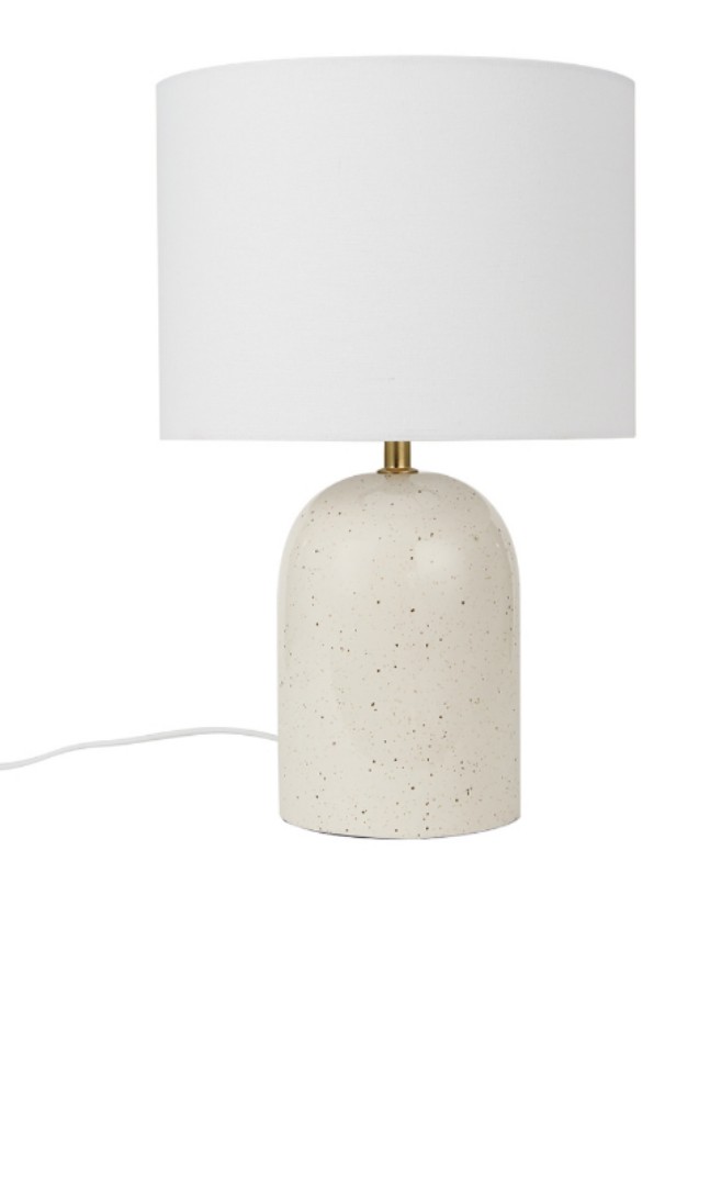 Modern Beige Ceramic Table Lamp, Furniture & Home Living, Lighting & Fans, Lighting on Carousell