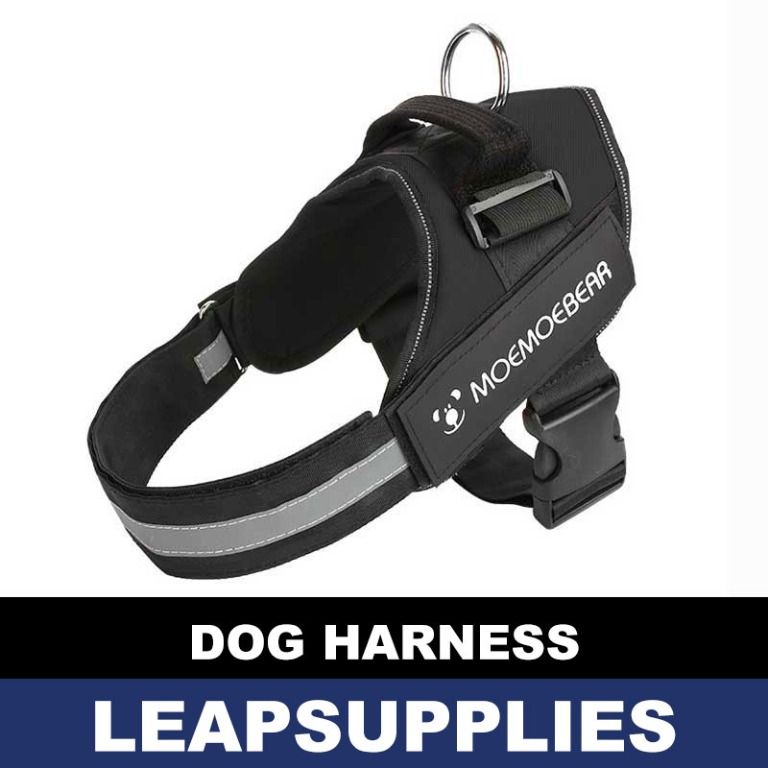 Moemoebear Dog Harness Pet Adjustable Collar Harness Padded Padding