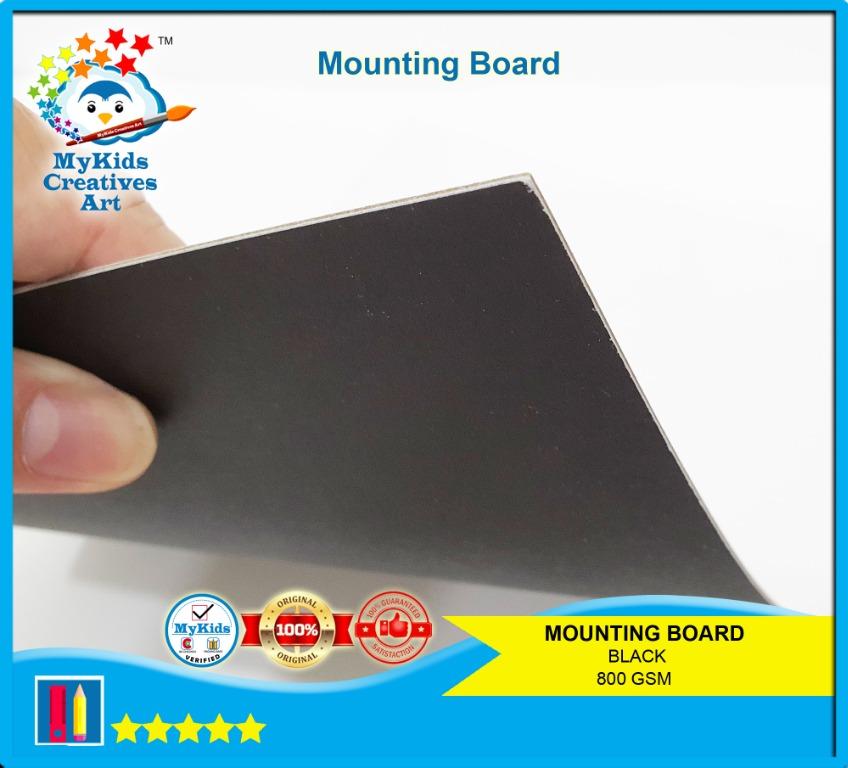 MOUNTING BOARD (BLACK) 800GSM, Hobbies & Toys, Stationery & Craft