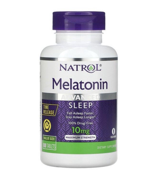 Natrol Melatonin Advanced Sleep 10mg timed release 100 tablets expiry date 10/2024, 健康及營養食用品, 健康
