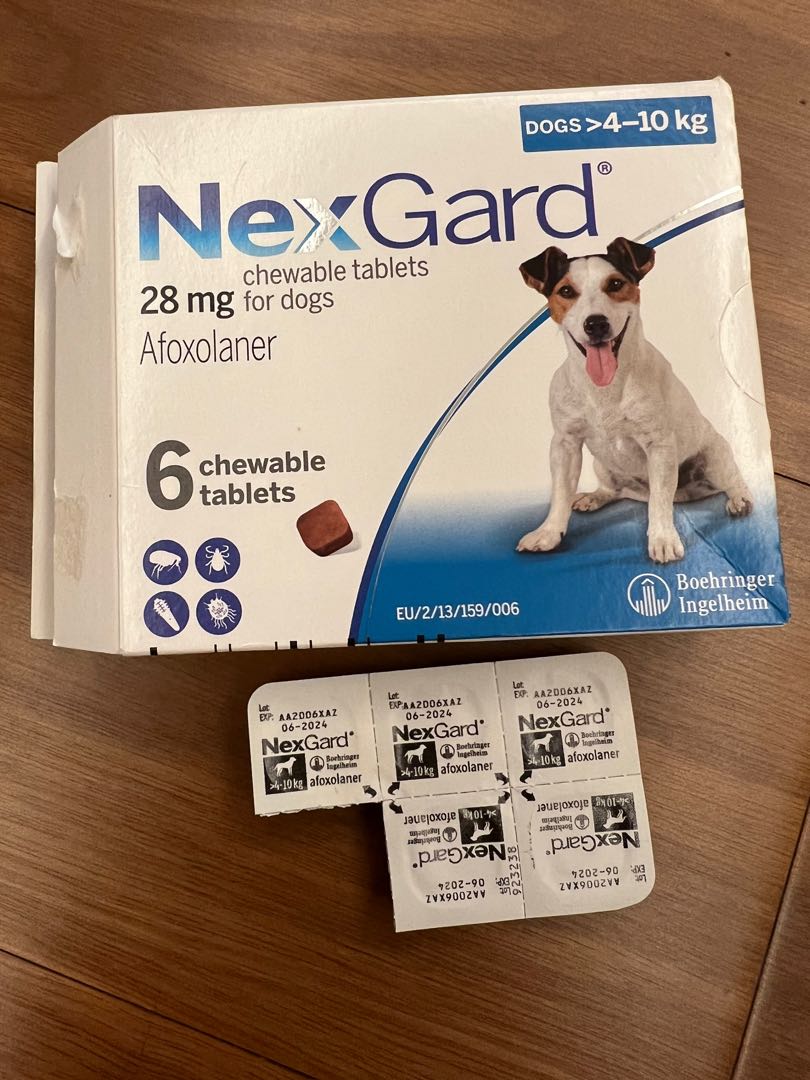 NEXGARD FLEAS & TICKS FLAV CHEW (M) DOG (410kg), Pet Supplies, Health