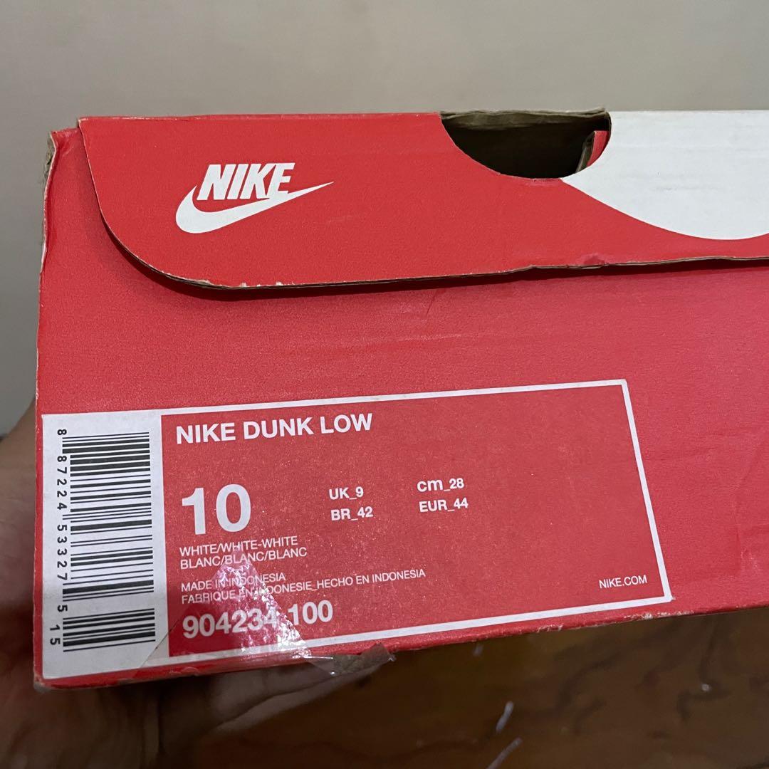 Nike Dunk Low Triple White Original Box sz 44