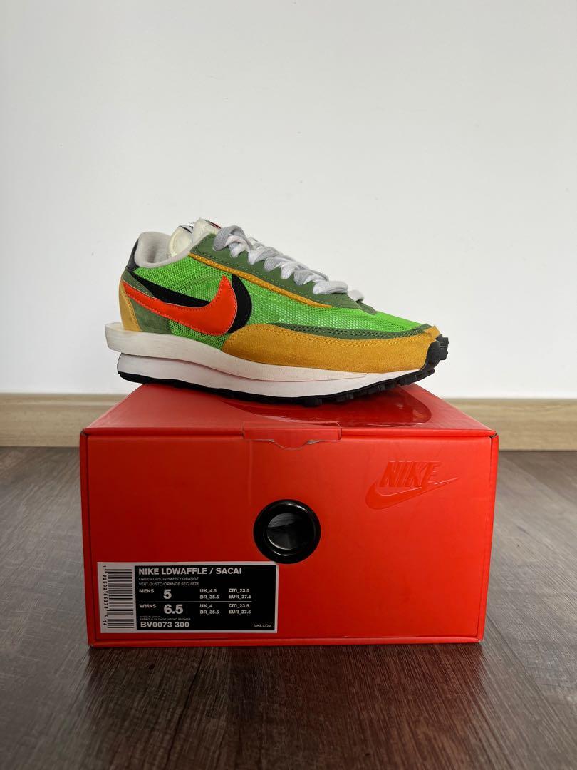 NIKE SACAI LD WAFFLE GREEN US5 Women s Fashion Footwear