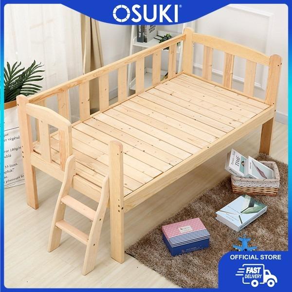 OSUKI Baby Cot Attached to Parents Bed with Staircase 150 x 80cm