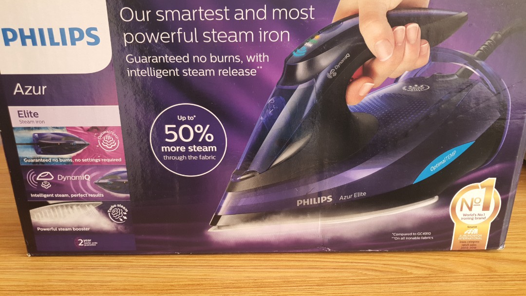 Philips Azur Elite Steam Iron (New), TV & Home Appliances, Irons