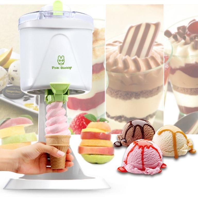 Pink Bunny Portable DIY Soft Ice Cream Maker BL 1000 Food