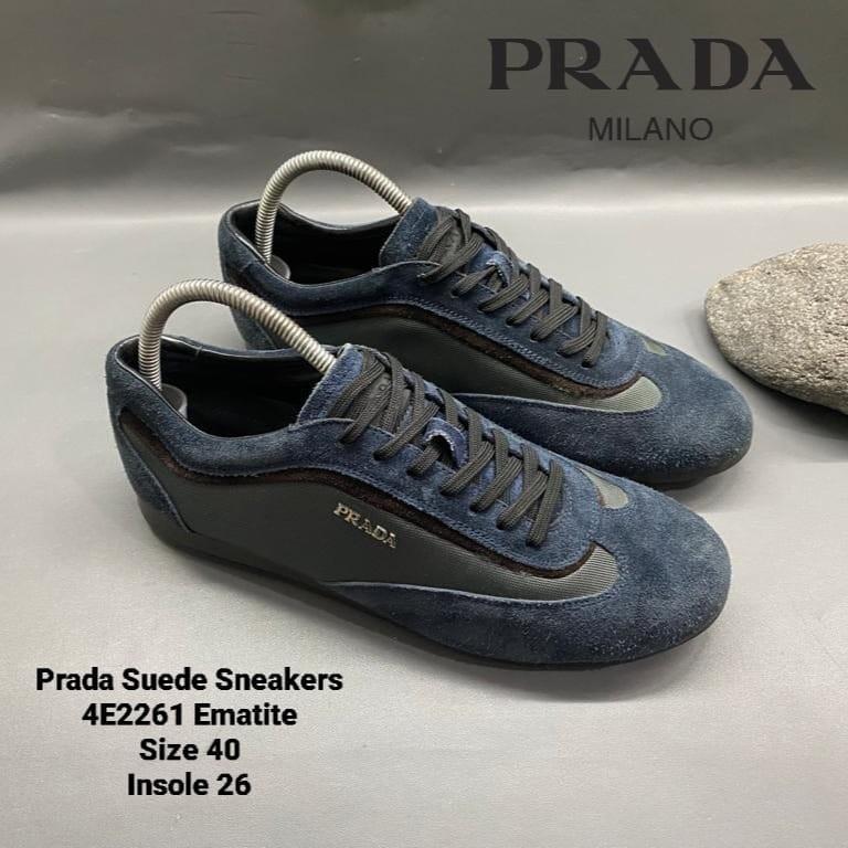 prada suede sneakers