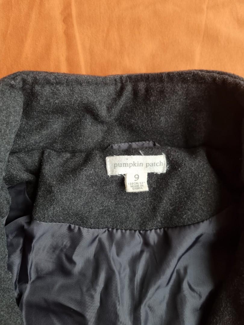 Pumpkin Patch jacket (Category: Babies & Kids Fashion) located in Singapore. Submitted by blanchr (Listing ID 1168433243, Image 3). Description: Felt outer layer with 100% polyester lining. For age 9, 130 cm. Worn for 1 trip only..