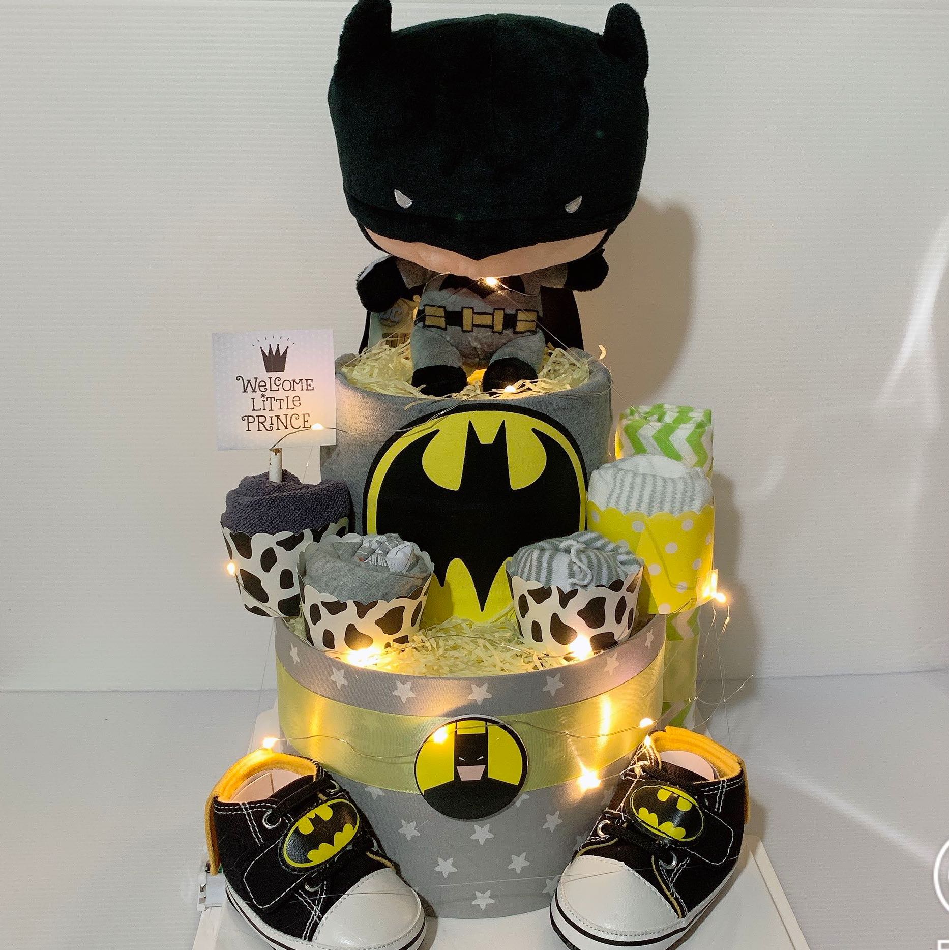 Instock! 2-tier Batman Diaper Cake, Babies Kids, Bathing