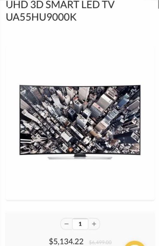 Samsung 55 Inch Series 9 Curved UHD 3D Smart LED TV, TV & Home
