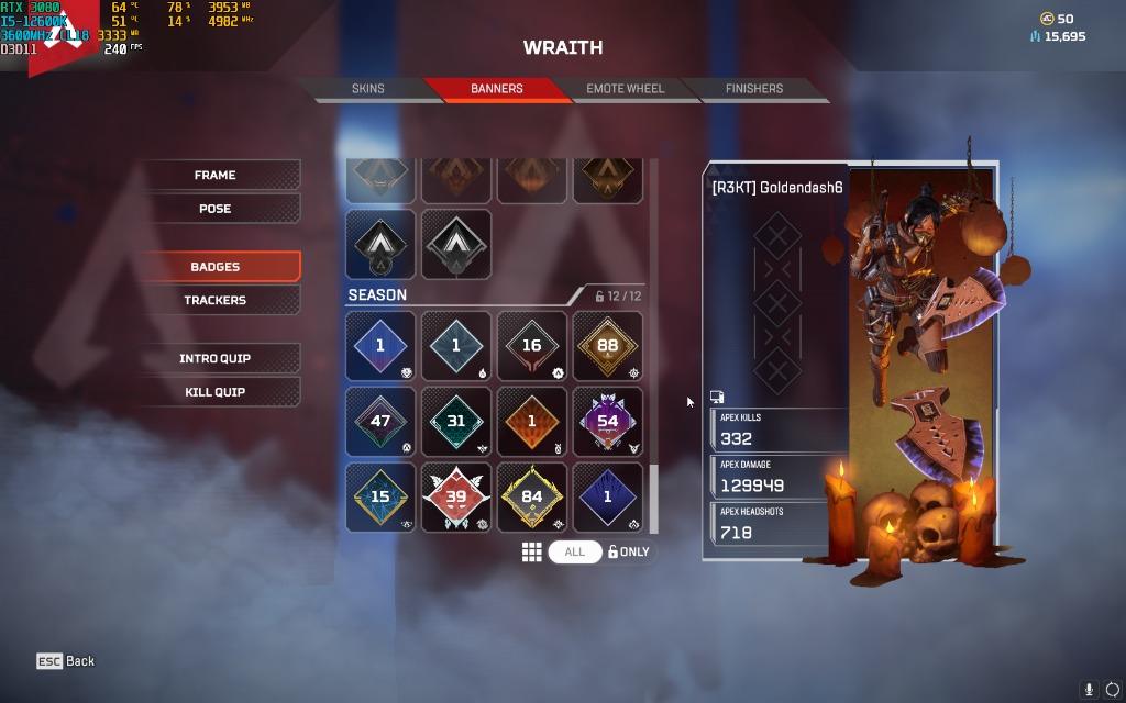 QUICKSELLING APEX LEGENDS WRAITH+BLOODHOUND+PATHFINDER HEIRLOOM ACCOUNT