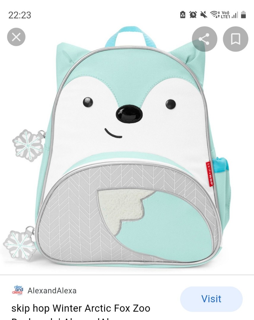 Skip hop Artic Winter Fox kids bag 