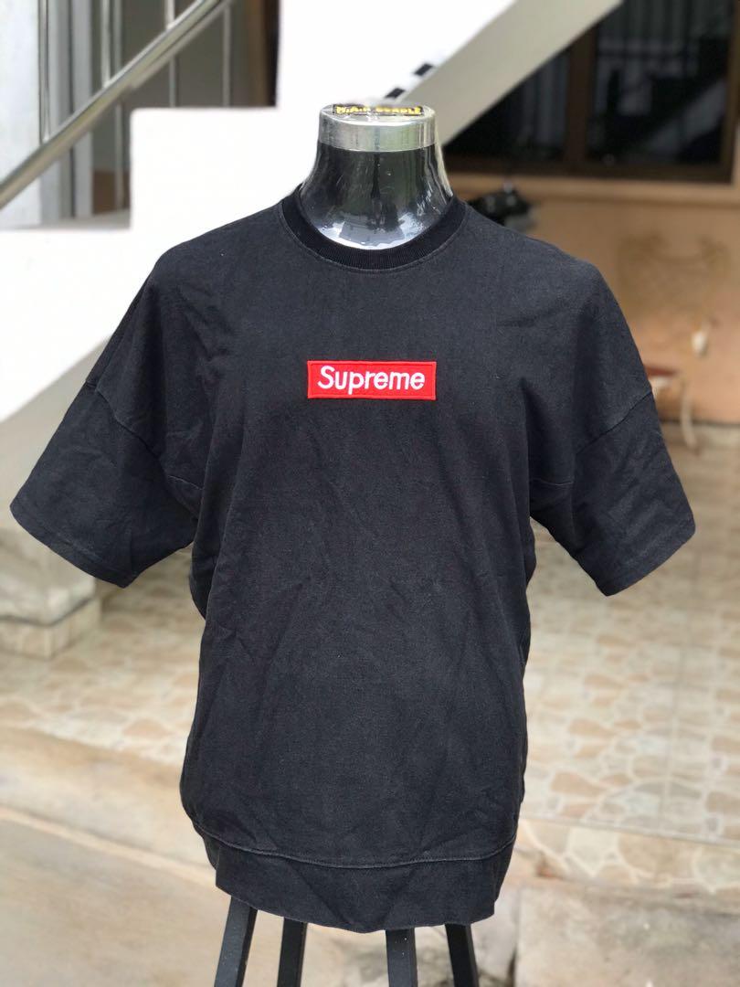 Supreme stitched outlet box logo tee