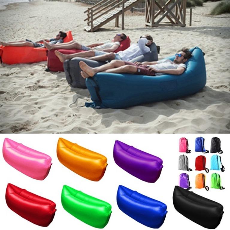 Inflatable online hangout bed