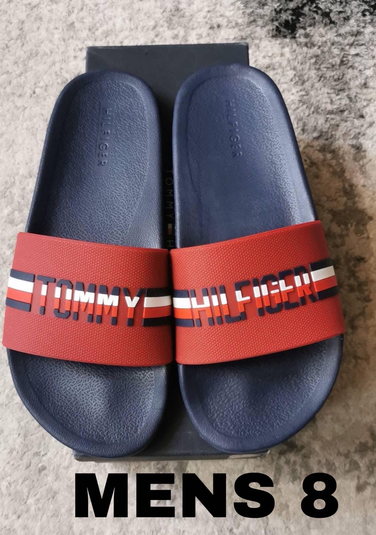 Tommy Hilfiger Mens Slides Size 8, Men's Fashion, Footwear, Slippers
