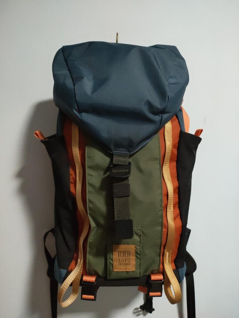 Topo Designs Mountain Pack 16L - Pond Blue / Olive, Men's Fashion, Bags,  Backpacks on Carousell